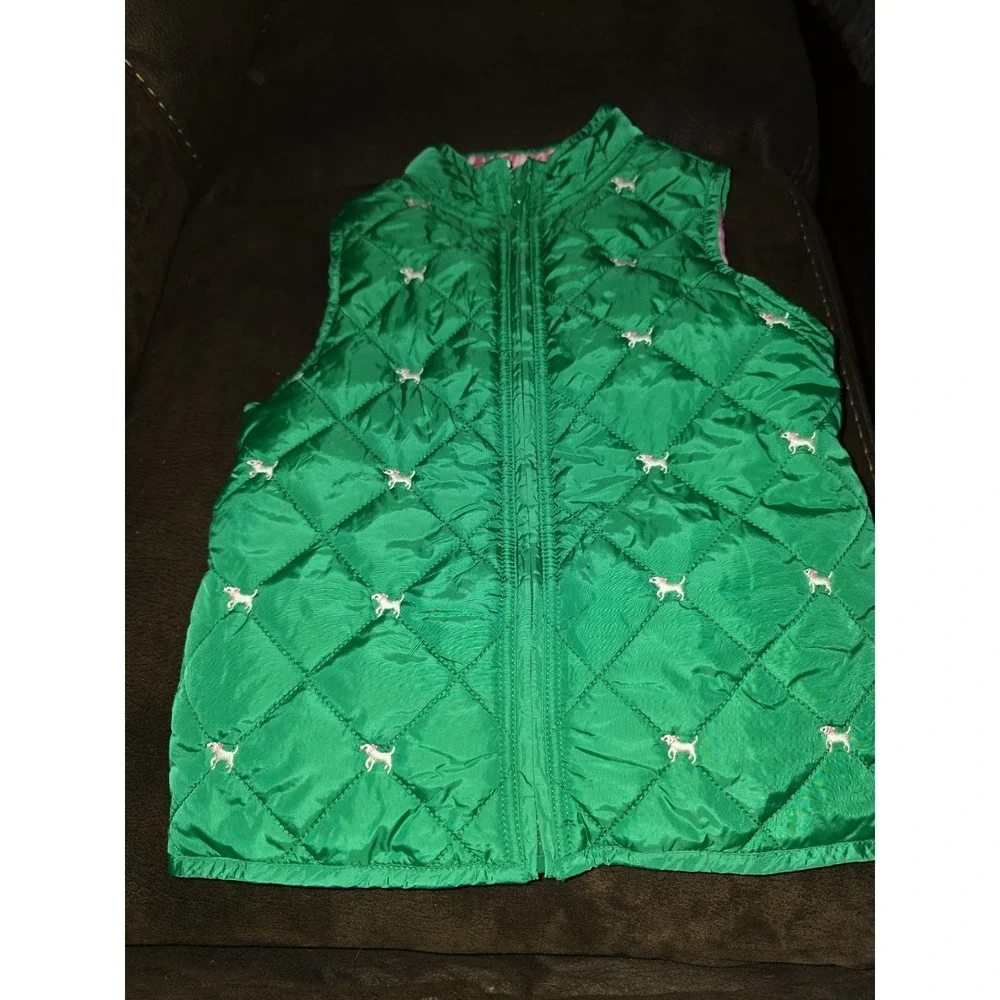 Gymboree smart girls rule dog puffer vest size medium 7 8